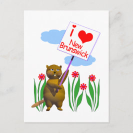 Cartão Postal Canadense Beaver ama New Brunswick