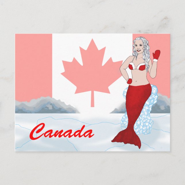Cartão postal canadense de sereia (Frente)