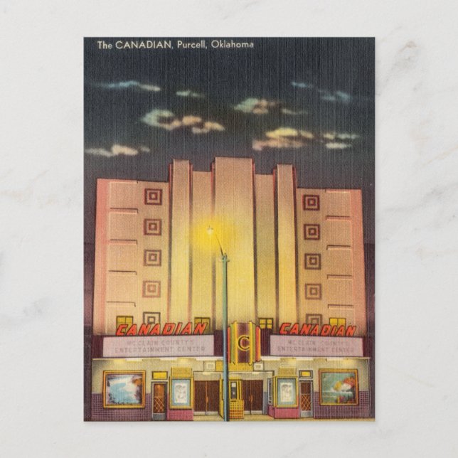 Cartão Postal Canadense, Purcell, Oklahoma (Frente)