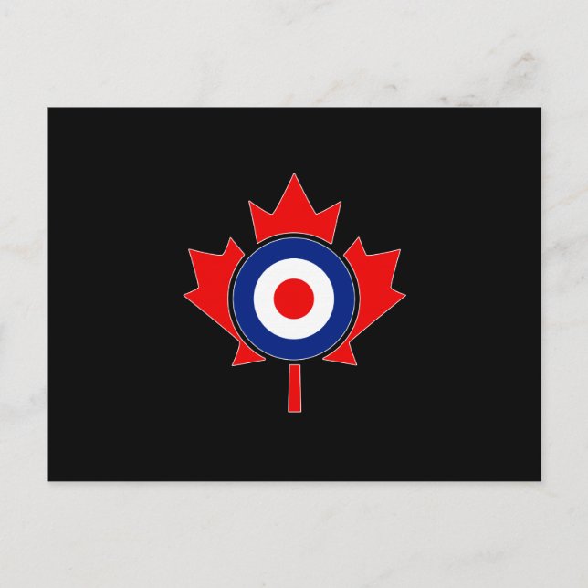 Cartão Postal Canadiano Maple Leaf Roundel Mod CANADA (Frente)