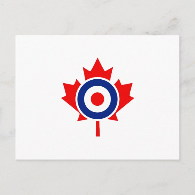 Cartão Postal Canadiano Maple Leaf Roundel Mod CANADA (Frente)