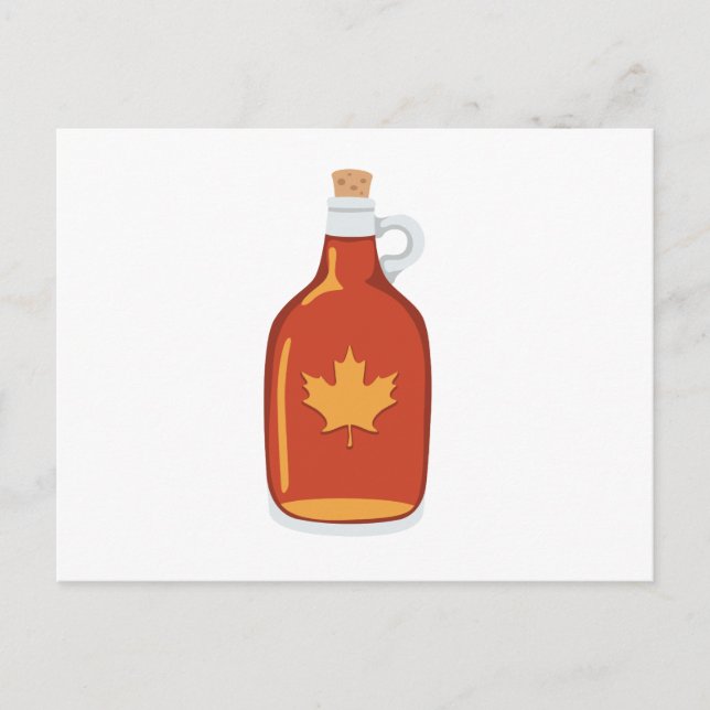 Cartão Postal Canadiano Maple Syrup (Frente)