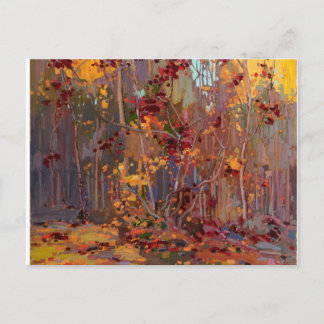 Cartão Postal Canadiano Maple Tree Painting por Tom Thomson