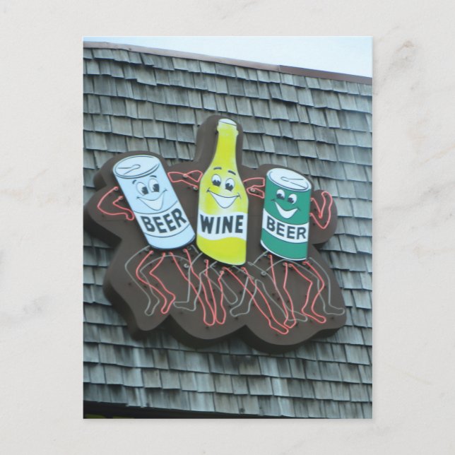 Cartão Postal Canais de cerveja dançantes (Frente)