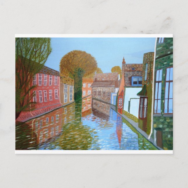 Cartão Postal Canal Brugge (Frente)