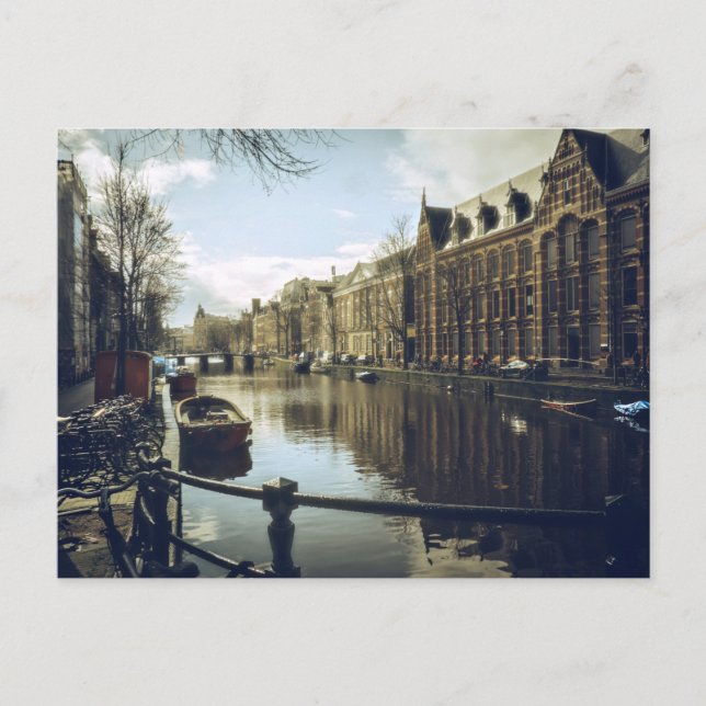 Cartão Postal Canal de Amsterdã (Frente)