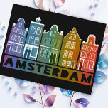 Cartão Postal Canal de Amsterdam Holland Casas Viagem Coloridas<br><div class="desc">Envie uma mensagem com este doce e mesquinho cartão postal de texto padrão do Amsterdam.Você pode personalizá-lo e alterar ou adicionar texto também. Adicione seu próprio texto no verso. Procure em meu compro muito mais cores e padrões! E mais itens que combinam também como bolsas, adesivos, ímãs, chapéus e camisetas....</div>