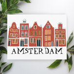 Cartão Postal Canal de Amsterdam Holland Casas Viagem Coloridas<br><div class="desc">Envie uma mensagem com este doce e mesquinho cartão postal de texto padrão do Amsterdam.Você pode personalizá-lo e alterar ou adicionar texto também. Adicione seu próprio texto no verso. Procure em meu compro muito mais cores e padrões! E mais itens que combinam também como bolsas, adesivos, ímãs, chapéus e camisetas....</div>