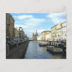Cartão Postal Canal de Griboyedov. São Petersburgo, Rússia.