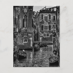 Cartão Postal Canal de Venice italola gondola