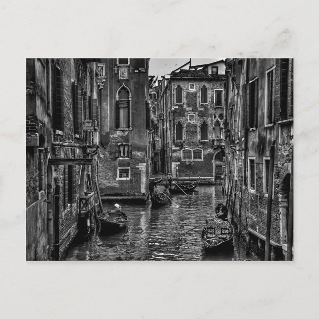 Cartão Postal Canal de Venice italola gondola (Frente)