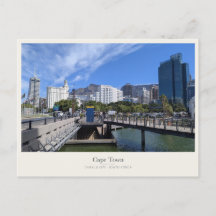 Canal e panorama da cidade de Cape Town