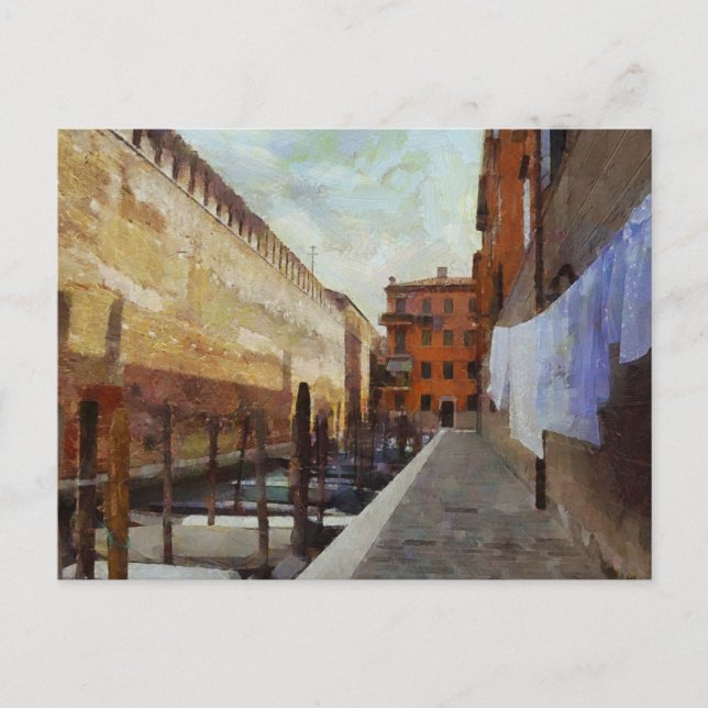 Cartão Postal Canal em Veneza (Frente)