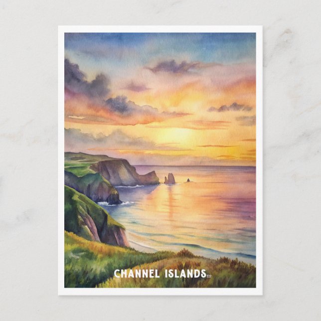 Cartão Postal Canal Islands National Park Watercolor Painting (Frente)