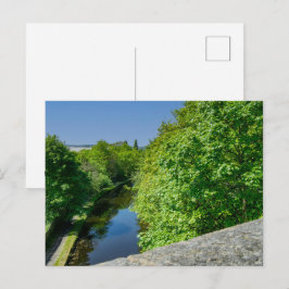 Cartão Postal Canal Largo de Huddersfield, Viaduto da Moinho Whi