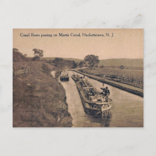 Cartão Postal Canal Morris, Hackettstown, New Jersey Vintage