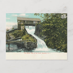 Cartão Postal Canal Morris, Sluice, Boonton, NJ 1907 Vintage