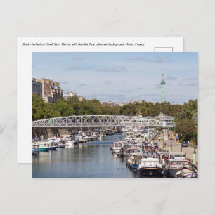 Cartão Postal Canal Santo Martin - Paris
