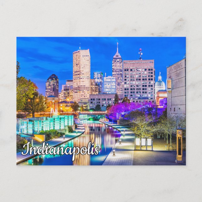Cartão Postal Canal Walk - Indianapolis, Indiana (Frente)