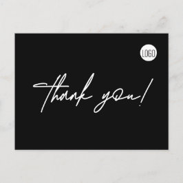 Cartão Postal Canalização personalizada de logotipo obrigado sim