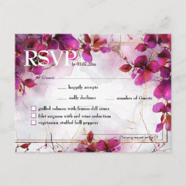 Cartão Postal Canção & cardápio Enfeitiço Fuchsia: Aquarela