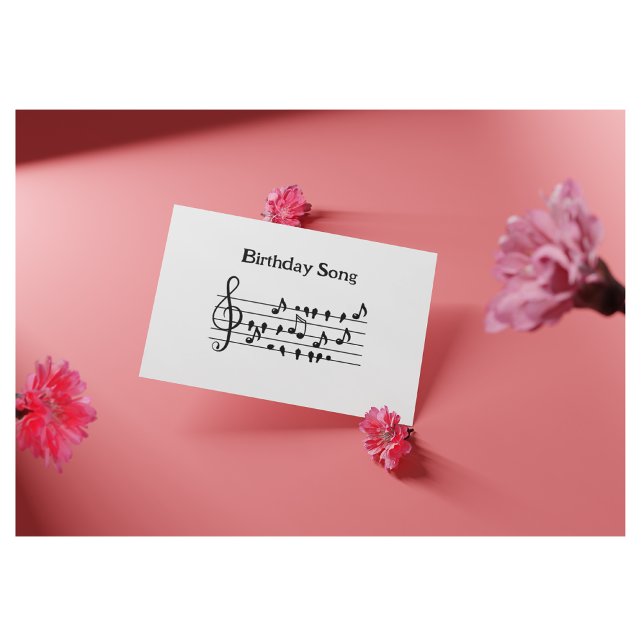 Cartão Postal Canção de Aniversário de Pássaro, personalizável (Criador carregado)