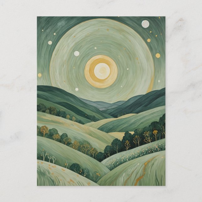 Cartão Postal Canção de Embalar Lunar (Frente)