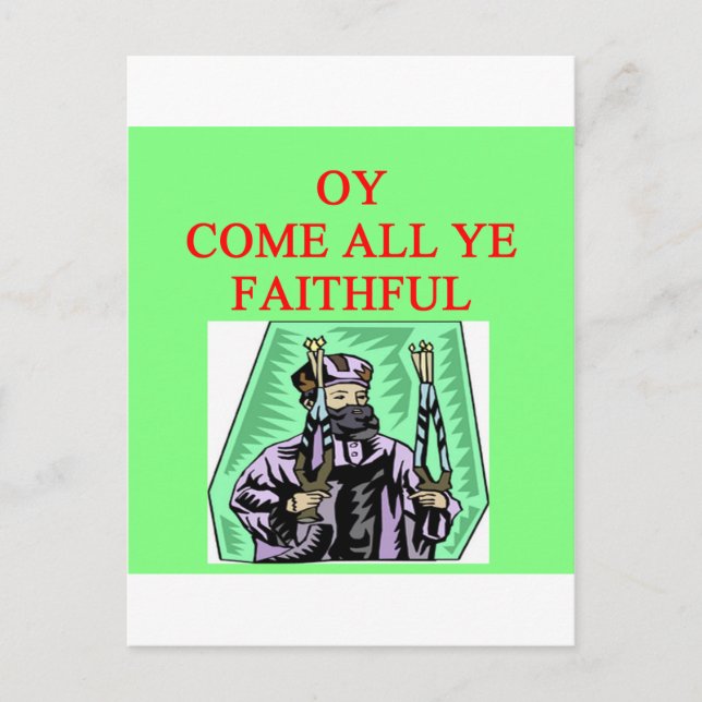 Cartão Postal canção de natal judaica do channukah (Frente)