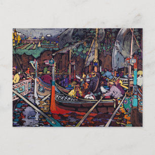 Cartão Postal Canção do Volga, 1906 por Wassily Kandinsky