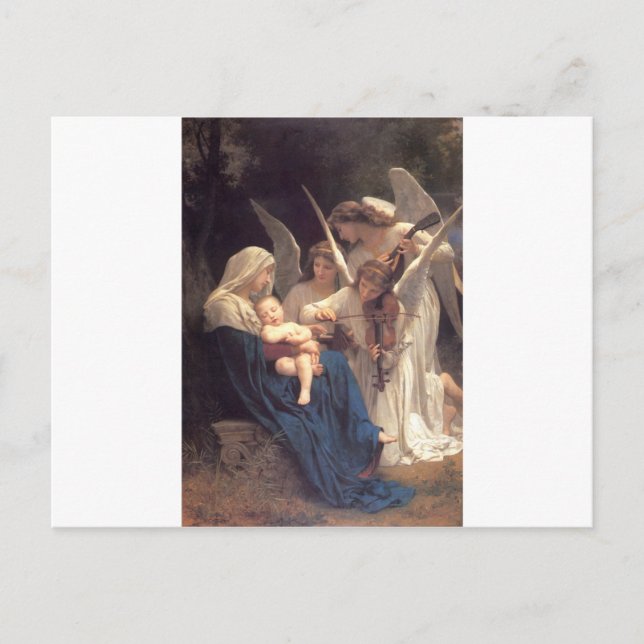 Cartão Postal Canção dos Anjos - William-Adolphe Bouguereau (Frente)