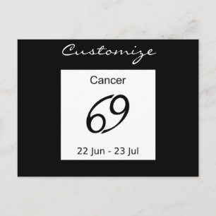 Cartão Postal Cancer 69 Símbolo Zodíaco Thunder_Cove