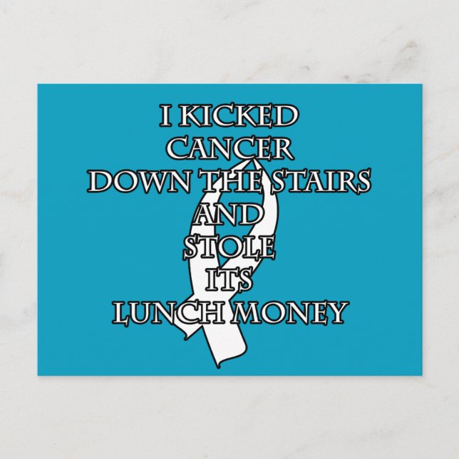 Cartão Postal Cancer Bully (Fita Branca) (Frente)