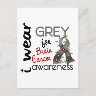 Cartão Postal Cancer Cerebral Eu Visto Cinzas Para Sensibilizaç