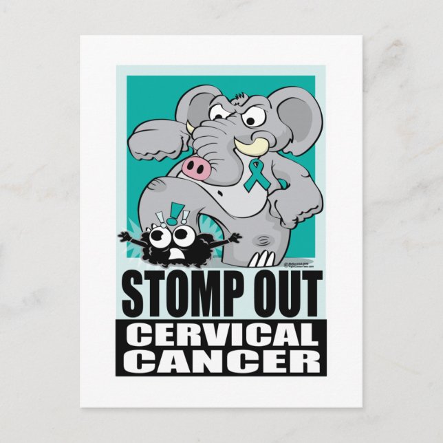 Cartão Postal Cancer Cervical Stomp Out (Frente)