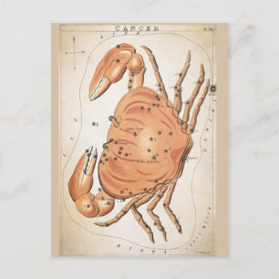 Cartão Postal Cancer cósmico Zodiac