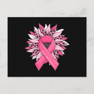 Cartão Postal Câncer da mama Fita Rosa Fita Fita de Girassol Can