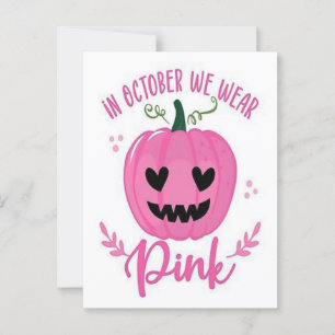 Cartão Postal Câncer de Mama 2025–Laço Rosa Inspirador Conscient