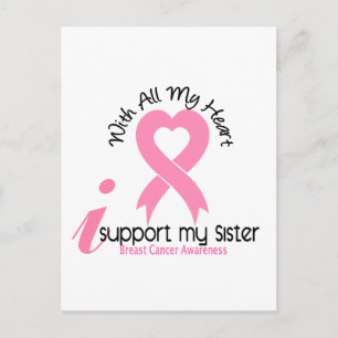 Cartão Postal Cancer De Mama Eu Apoio Minha Irmã
