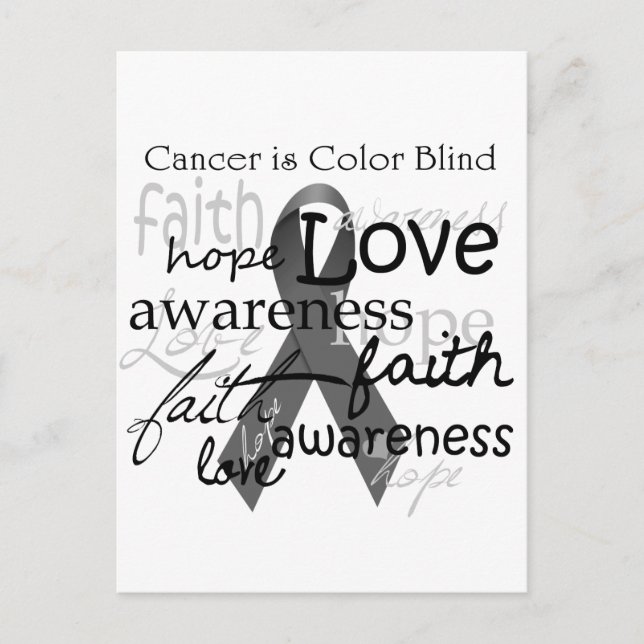 Cartão Postal Cancer é Color BLind (Frente)