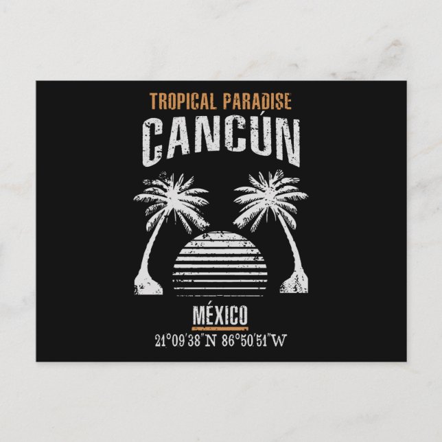 Cartão Postal Cancún (Frente)