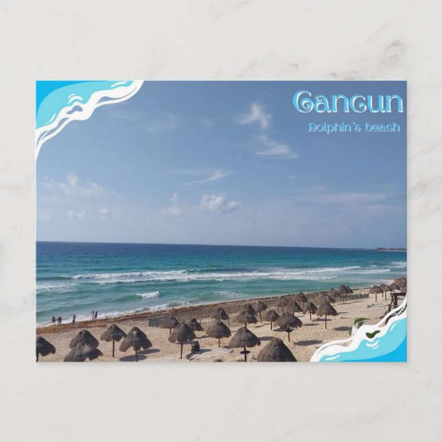 Cartão Postal Cancun-Dolphin´s Beach (Frente)