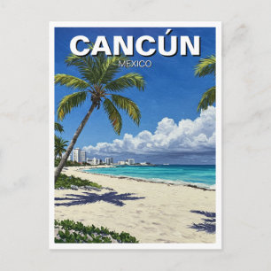 Cartão Postal Cancun Mexico Viagem Beach