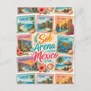 Cartão Postal Cancun Sol Areia México Praias Tropicais Lindas