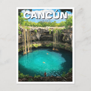 Cartão Postal Cancun Viagem do México Cenote