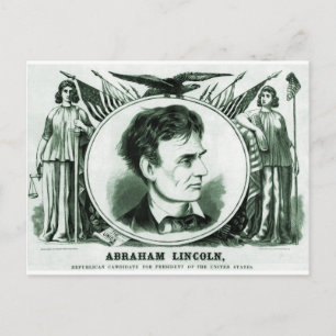 Cartão Postal Candidato à Presidência de Abraham Lincoln