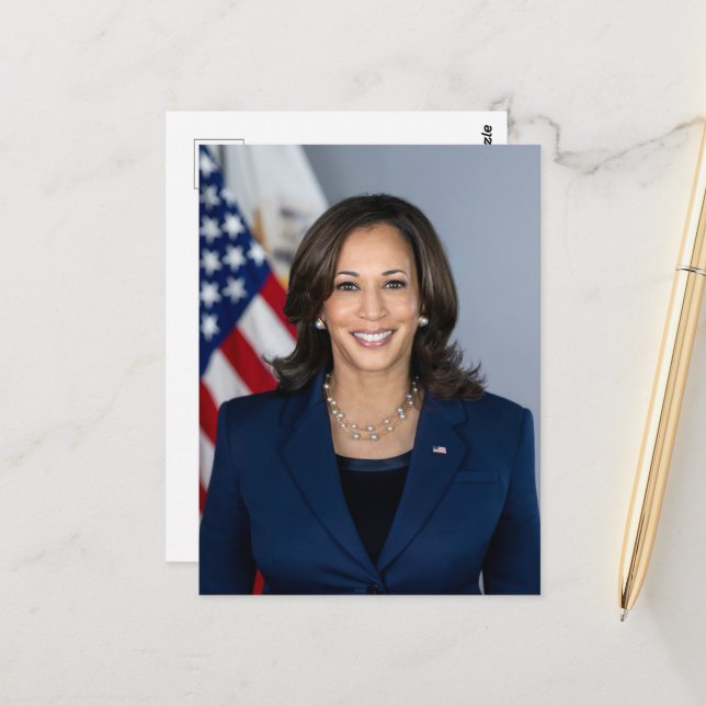Cartão Postal Candidato Kamala Harris EUA 2024 (Frente/Verso In Situ)