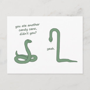 Cartão Postal Candy Cane Cobra