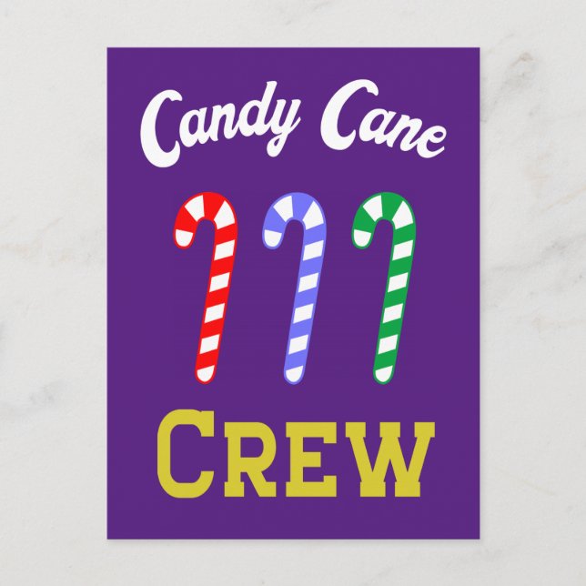 Cartão Postal Candy Cane Crew (Frente)