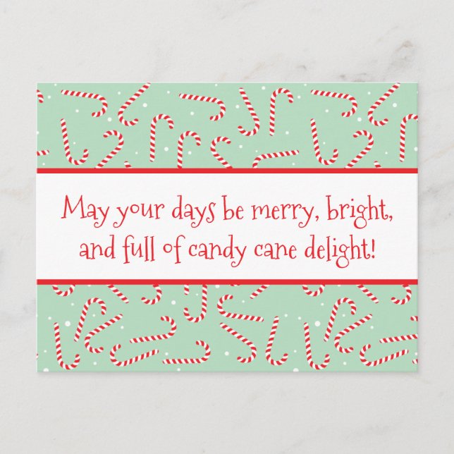 Cartão Postal Candy Canes (Frente)