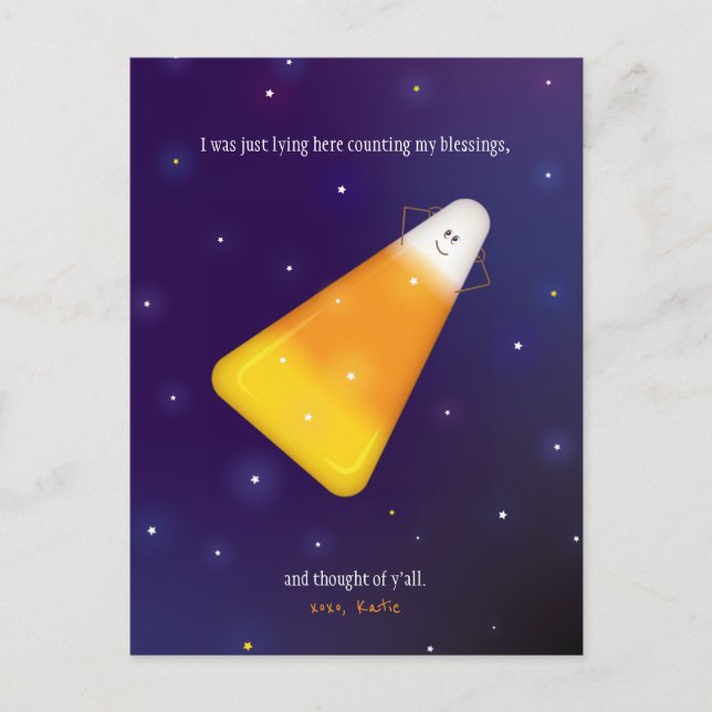 Cartão Postal Candy Corn (Frente)